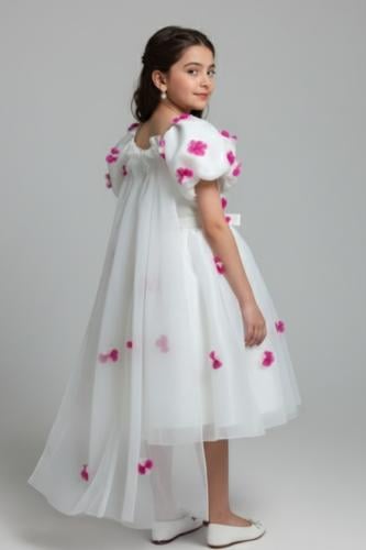 فستان بناتي سهرات ابيض|S01209