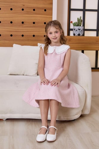 فستان بناتي وردي 7020