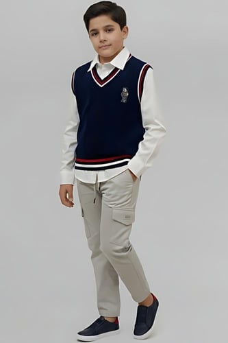 بنطلون رمادي أولادي بيج كارجو 4196