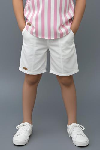 شورت ولادي ابيض 4155-