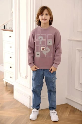 بلوفر اولاد شتوي اشكال بالصدر 3021