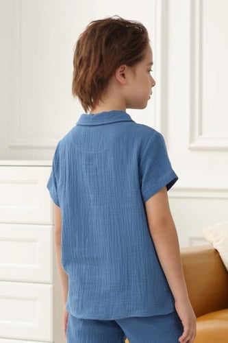 تيشيرت ازرق ولادي كاجول 4123