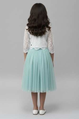 تنورة بناتي شيفون بخصر مطاط 7313-