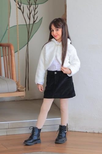 جاكيت بناتي اللون ابيض 11J