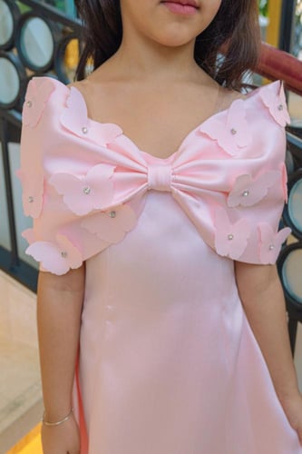 فستان بناتي سهرات فراشات بارزة S01198