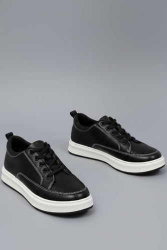 حذاء ولادي أسود عصري للأعمار من 2 إلى 12 سنة S-037