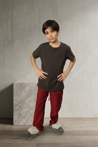 بجامه ولادي جيب على الصدر 83428