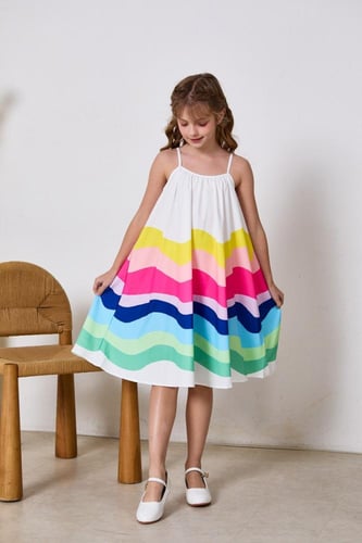 فستان متعدد الالوان 7218