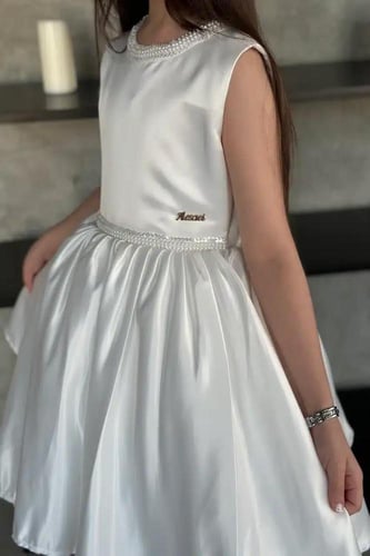 فستان سهرة بناتي سكري بلول S01043