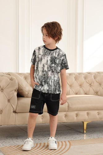 شورت ولادي اسود كلاسيك 4135