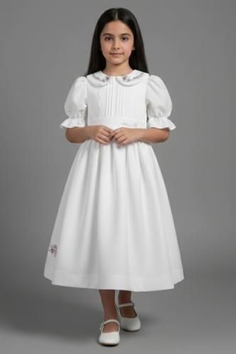 فستان سهرة بناتي أبيض ملكي S01278