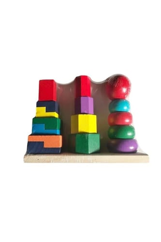 لعبة خشبية تركيب ثلاث حلقات NO-ZX-13