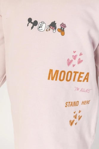 بلوفر شتوي اطفال طويل لون وردي 2488