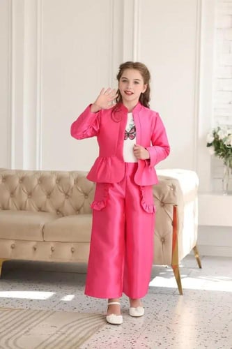 بنطلون بناتى فوشي واسع 7203