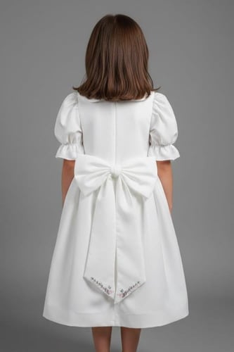 فستان سهرة بناتي أبيض ملكي S01278