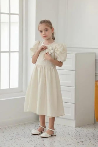 فستان بناتي بيج بوردة بالصدر 7133