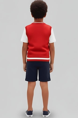 شورت أولادي كحلي أنيق بقصة مريحة -4194