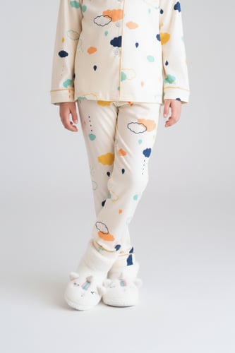 بجامه بناتي جيب على الصدر برسمات سحاب 542047