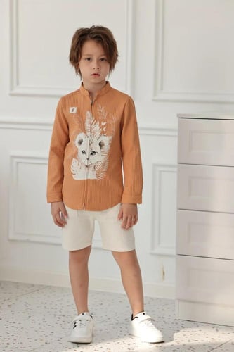 شورت ولادي ابيض 4107