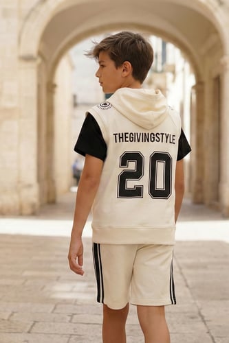 شورت ولادي قطني ناعم بتصميم كاجوال عصري 4038-