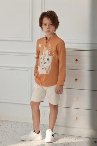 شورت ولادي ابيض 4107