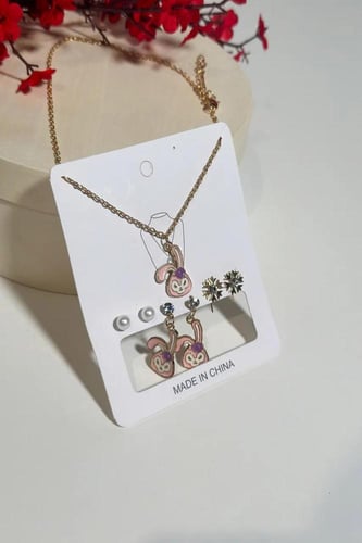 سلس مع حلق بناتي شكل ارنب S803