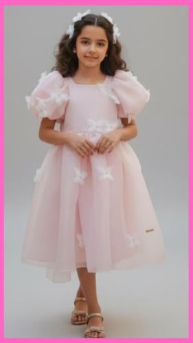 فستان مدارس وردي S01153P