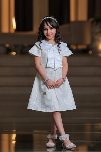 فستان بناتي سهرات سكري دانتيل S01133