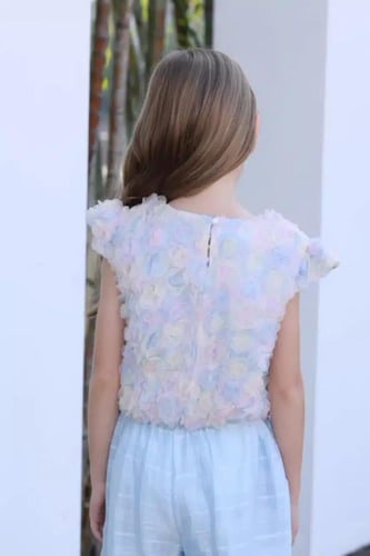 بنطلون سماوي بناتي 7239