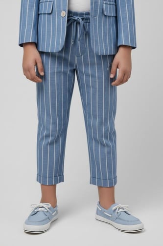 حذاء ولادي كاجوال أنيق لون أزرق فاتح S-012