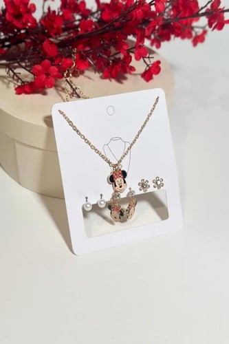 سلس مع حلق بناتي ميني ماوس 5940