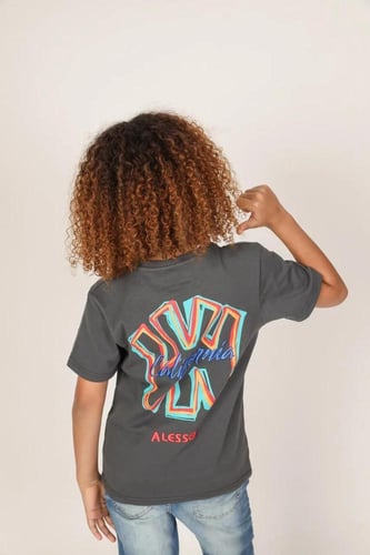 تي شيرت أطفال رمادي غامق رسمة من الطهر 2642