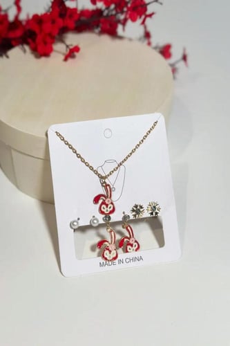 سلس مع حلق بناتي شكل ارنب S803