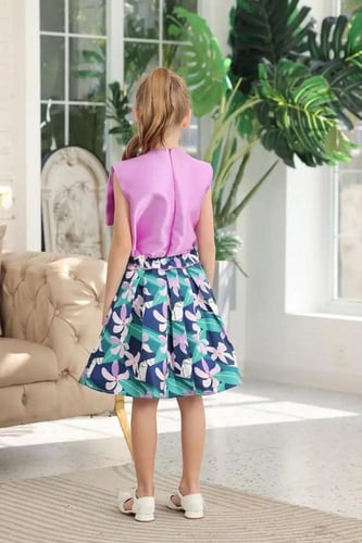 تنورة بناتي مشجرة بعده الوان 7102