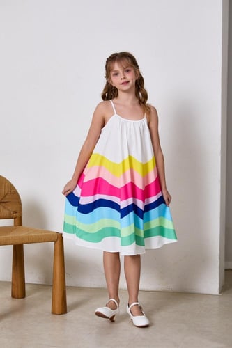 فستان متعدد الالوان 7218