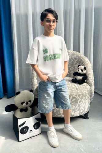 تي شيرت اسود كاجول ولادي sa35b