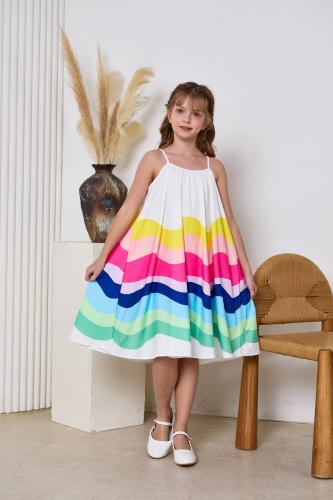 فستان متعدد الالوان 7218