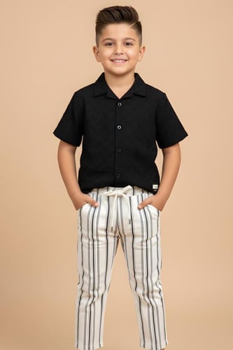 قميص ولادي اسود كلاسيكي 4161