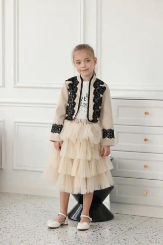 تنورة بناتي كرنشه 7248