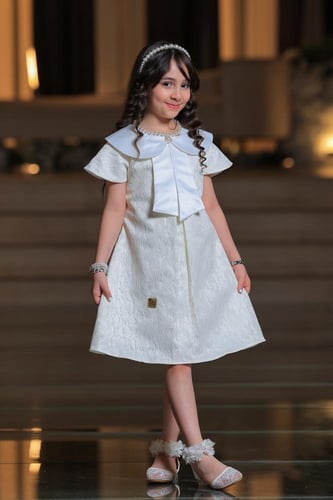 فستان بناتي سهرات سكري دانتيل S01133