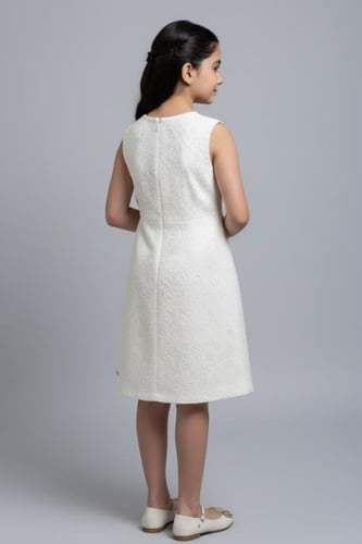 فستان بناتي سكري بجاكت مشجر 7310