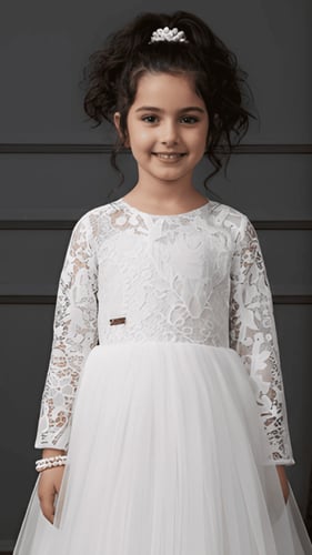 فستان اطفال سهرات تل S01162