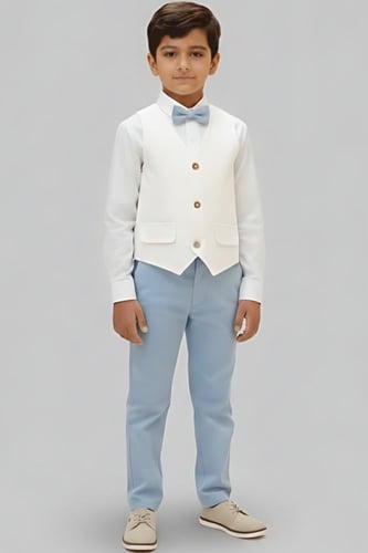 بنطلون ولادي أزرق فاتح رسمي بقصة أنيقة 4160 -4160