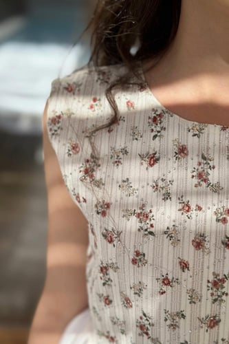 فستان بناتي ابيض سهرات كت S01064