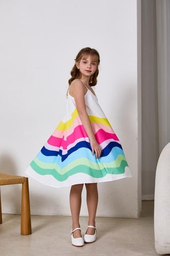 فستان متعدد الالوان 7218