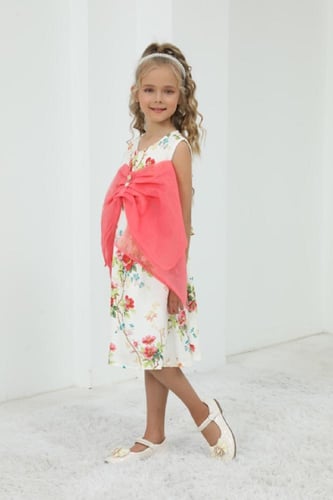 فستان مورد بفيونكة في الصدر 7237