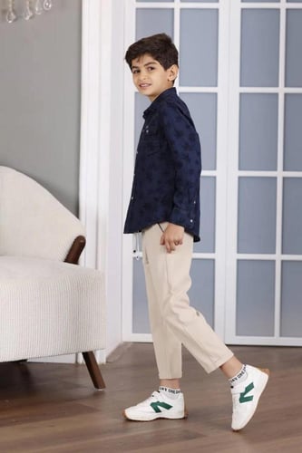 قميص اطفال كحلي اكمام طويله 2969