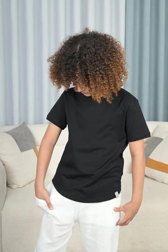 تي شيرت ولادي اسود 2994