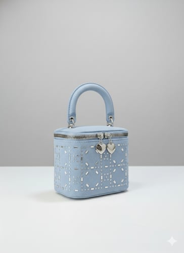 شنطة بناتية أنيقة بلون بيج مزينة بالاكسسوارات B014