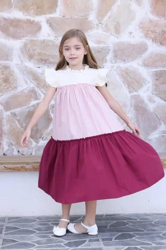 فستان طبقات الوان 7017